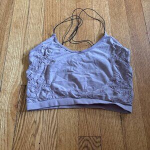 Free People Brown Embroidered Bralette